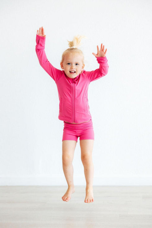 fuchsia-flash-active-shorty-shorts Mila & Rose - Sophia's Style-4